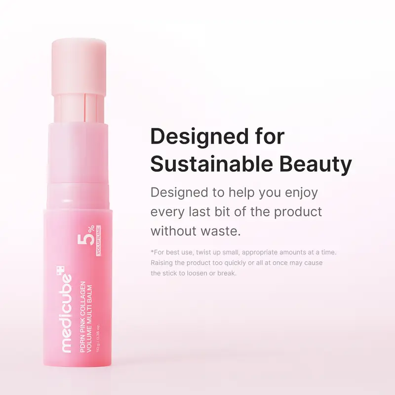 [medicube] PDRN Pink Collagen Volume Multi Balm | All In One Volufiline, PDRN, NAD Stick for Youthful-Looking, Helping Look of Fine Lines, Firming Care, Anti-Aging Care | For Under-Eyes, Neck, Forehead, Smile Lines, Lip Care | Korean Skincare