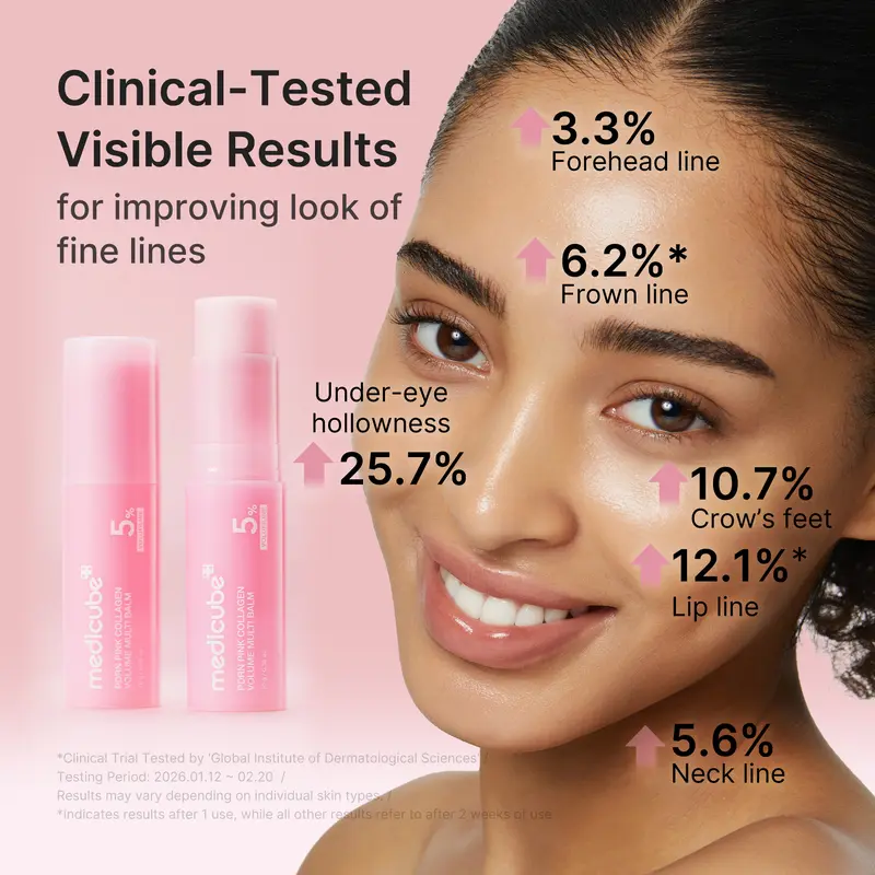 [medicube] PDRN Pink Collagen Volume Multi Balm | All In One Volufiline, PDRN, NAD Stick for Youthful-Looking, Helping Look of Fine Lines, Firming Care, Anti-Aging Care | For Under-Eyes, Neck, Forehead, Smile Lines, Lip Care | Korean Skincare